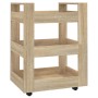 Carrito de cocina madera contrachapada color roble 60x45x80 cm de vidaXL, Carros de cocina y comedor - Ref: Foro24-816819, Pr...