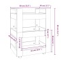 Carrito de cocina madera contrachapada color roble 60x45x80 cm de vidaXL, Carros de cocina y comedor - Ref: Foro24-816819, Pr...