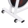 Bicicleta estática con sensores de pulso blanca y roja de vidaXL, Bicicletas estáticas - Ref: Foro24-92136, Precio: 274,94 €,...
