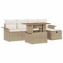 Conjunto de sofás de jardín 6 pcs Beige ratán sintético en Sofás de exterior | Comprar online en Foru.es