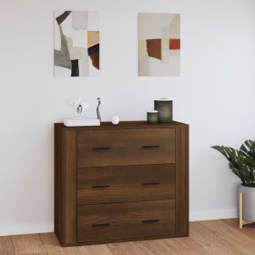 Aparador de madera contrachapada marrón roble 80x33x70 cm de vidaXL, Aparadores - Ref: Foro24-816583, Precio: 89,12 €, Descue...