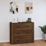 Aparador de madera contrachapada marrón roble 80x33x70 cm de vidaXL, Aparadores - Ref: Foro24-816583, Precio: 89,12 €, Descue...
