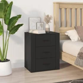 Mesita de noche madera contrachapada negro 50x36x60 cm de vidaXL, Mesitas de noche - Ref: Foro24-816713, Precio: 78,66 €, Des...