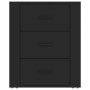 Mesita de noche madera contrachapada negro 50x36x60 cm de vidaXL, Mesitas de noche - Ref: Foro24-816713, Precio: 79,99 €, Des...