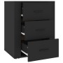 Mesita de noche madera contrachapada negro 50x36x60 cm de vidaXL, Mesitas de noche - Ref: Foro24-816713, Precio: 79,99 €, Des...