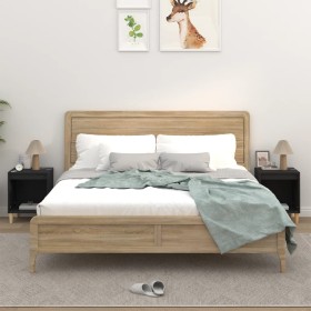 Mesitas de noche 2 unidades negro 40x35x50 cm de vidaXL, Mesitas de noche - Ref: Foro24-821861, Precio: 42,40 €, Descuento: %