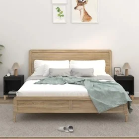 Mesitas de noche 2 unidades negro 40x35x50 cm de vidaXL, Mesitas de noche - Ref: Foro24-821861, Precio: 42,14 €, Descuento: %