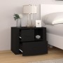 Mesita de noche madera contrachapada negro 60x36x45 cm de vidaXL, Mesitas de noche - Ref: Foro24-816737, Precio: 59,33 €, Des...