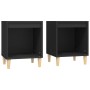 Mesitas de noche 2 unidades negro 40x35x50 cm de vidaXL, Mesitas de noche - Ref: Foro24-821861, Precio: 42,40 €, Descuento: %