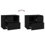 Mesita de noche madera contrachapada negro 60x36x45 cm de vidaXL, Mesitas de noche - Ref: Foro24-816737, Precio: 59,33 €, Des...