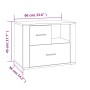 Mesita de noche madera contrachapada negro 60x36x45 cm de vidaXL, Mesitas de noche - Ref: Foro24-816737, Precio: 59,33 €, Des...
