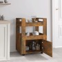 Carrito de cocina madera contrachapada roble ahumado 60x45x80cm de vidaXL, Carros de cocina y comedor - Ref: Foro24-816829, P...