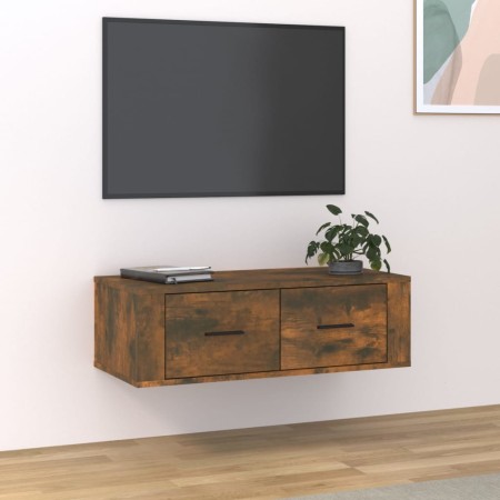 Mueble de TV colgante madera roble ahumado 80x36x25 cm de vidaXL, Muebles TV - Ref: Foro24-816837, Precio: 48,99 €, Descuento: %