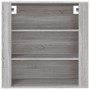 Armario de pared madera contrachapada gris Sonoma 80x33x80 cm de vidaXL, Aparadores - Ref: Foro24-816598, Precio: 69,31 €, De...