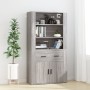 Armario de pared madera contrachapada gris Sonoma 80x33x80 cm de vidaXL, Aparadores - Ref: Foro24-816598, Precio: 69,31 €, De...