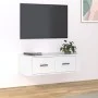 Mueble de TV colgante madera contrachapada blanco 80x36x25 cm de vidaXL, Muebles TV - Ref: Foro24-816832, Precio: 39,83 €, De...