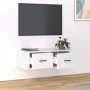 Mueble de TV colgante madera contrachapada blanco 80x36x25 cm de vidaXL, Muebles TV - Ref: Foro24-816832, Precio: 39,83 €, De...
