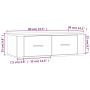 Mueble de TV colgante madera contrachapada blanco 80x36x25 cm de vidaXL, Muebles TV - Ref: Foro24-816832, Precio: 40,18 €, De...