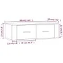 Mueble de TV colgante madera contrachapada blanco 80x36x25 cm de vidaXL, Muebles TV - Ref: Foro24-816832, Precio: 39,83 €, De...