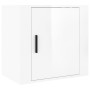 Mesita de noche de pared blanco brillante 50x30x47 cm de vidaXL, Mesitas de noche - Ref: Foro24-816868, Precio: 33,15 €, Desc...