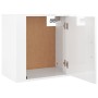 Mesita de noche de pared blanco brillante 50x30x47 cm de vidaXL, Mesitas de noche - Ref: Foro24-816868, Precio: 33,15 €, Desc...