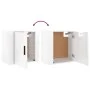 Mesita de noche de pared blanco brillante 50x30x47 cm de vidaXL, Mesitas de noche - Ref: Foro24-816868, Precio: 27,90 €, Desc...