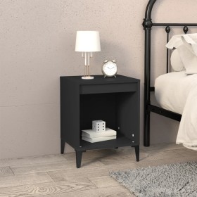 Mesita de noche negro 40x35x50 cm de vidaXL, Mesitas de noche - Ref: Foro24-821876, Precio: 33,80 €, Descuento: %