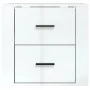 Mesita de noche de pared blanco brillante 50x36x47 cm de vidaXL, Taquillas y armarios de almacenamiento - Ref: Foro24-816858,...