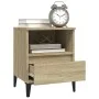 Mesita de noche roble Sonoma 40x35x50 cm de vidaXL, Armarios y almacenamiento - Ref: Foro24-821816, Precio: 51,85 €, Descuent...