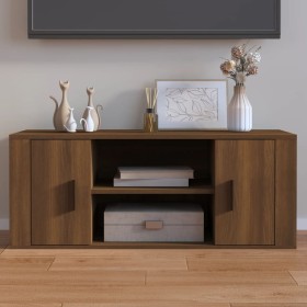 Mueble TV madera contrachapada color marrón roble 100x35x40 cm de vidaXL, Muebles TV - Ref: Foro24-823098, Precio: 67,14 €, D...
