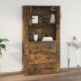 Armario de pared madera contrachapada roble ahumado 80x33x80 cm de vidaXL, Aparadores - Ref: Foro24-816589, Precio: 62,19 €, ...