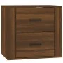 Mesita de noche de pared roble marrón 50x36x47 cm de vidaXL, Taquillas y armarios de almacenamiento - Ref: Foro24-816863, Pre...