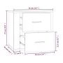 Mesita de noche de pared roble marrón 50x36x47 cm de vidaXL, Taquillas y armarios de almacenamiento - Ref: Foro24-816863, Pre...