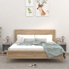 Mesitas de noche 2 unidades gris Sonoma 40x35x50 cm de vidaXL, Mesitas de noche - Ref: Foro24-821871, Precio: 42,52 €, Descue...