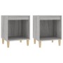 Mesitas de noche 2 unidades gris Sonoma 40x35x50 cm de vidaXL, Mesitas de noche - Ref: Foro24-821871, Precio: 42,52 €, Descue...