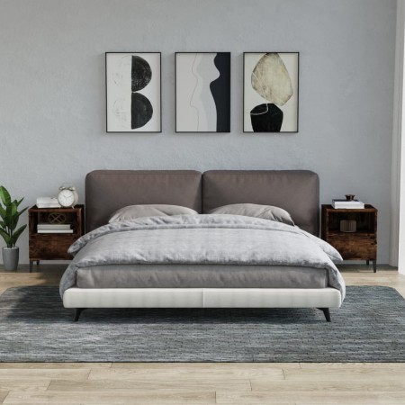 Mesitas de noche 2 unidades roble ahumado 40x35x50 cm de vidaXL, Armarios y almacenamiento - Ref: Foro24-821821, Precio: 63,9...