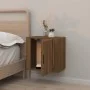 Mesita de noche de pared roble marrón 50x30x47 cm de vidaXL, Mesitas de noche - Ref: Foro24-816878, Precio: 35,85 €, Descuent...