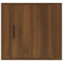 Mesita de noche de pared roble marrón 50x30x47 cm de vidaXL, Mesitas de noche - Ref: Foro24-816878, Precio: 36,28 €, Descuent...