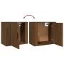 Mesita de noche de pared roble marrón 50x30x47 cm de vidaXL, Mesitas de noche - Ref: Foro24-816878, Precio: 35,85 €, Descuent...