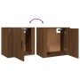 Mesita de noche de pared roble marrón 50x30x47 cm de vidaXL, Mesitas de noche - Ref: Foro24-816878, Precio: 36,28 €, Descuent...