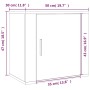 Mesita de noche de pared roble marrón 50x30x47 cm de vidaXL, Mesitas de noche - Ref: Foro24-816878, Precio: 36,28 €, Descuent...