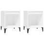 Mesitas de noche 2 unidades color blanco 40x35x50 cm de vidaXL, Mesitas de noche - Ref: Foro24-821875, Precio: 48,52 €, Descu...
