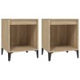 Mesitas de noche 2 unidades roble Sonoma 40x35x50 cm de vidaXL, Mesitas de noche - Ref: Foro24-821881, Precio: 47,09 €, Descu...