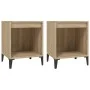 Mesitas de noche 2 unidades roble Sonoma 40x35x50 cm de vidaXL, Mesitas de noche - Ref: Foro24-821881, Precio: 46,57 €, Descu...