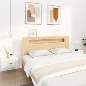 Mesitas de noche de pared 2 uds blanco 50x36x25 cm de vidaXL, Mesitas de noche - Ref: Foro24-816841, Precio: 49,19 €, Descuen...