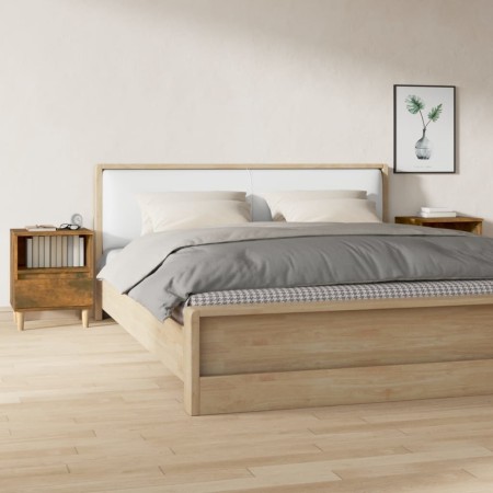 Mesitas de noche 2 unidades roble ahumado 40x35x50 cm de vidaXL, Mesitas de noche - Ref: Foro24-821805, Precio: 70,36 €, Desc...