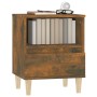 Mesitas de noche 2 unidades roble ahumado 40x35x50 cm de vidaXL, Mesitas de noche - Ref: Foro24-821805, Precio: 70,36 €, Desc...