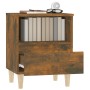Mesitas de noche 2 unidades roble ahumado 40x35x50 cm de vidaXL, Mesitas de noche - Ref: Foro24-821805, Precio: 70,36 €, Desc...