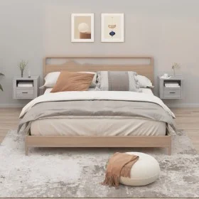 Wall bedside tables 2 pcs gray Sonoma 50x36x40 cm by vidaXL, Nightstands - Ref: Foro24-816893, Price: 81,49 €, Discount: %