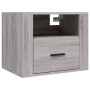 Mesitas de noche de pared 2 uds gris Sonoma 50x36x40 cm de vidaXL, Mesitas de noche - Ref: Foro24-816893, Precio: 82,52 €, De...